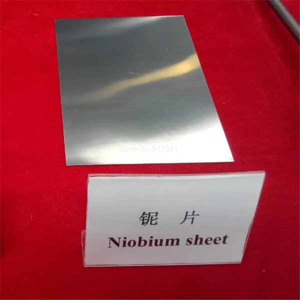 Niobium пластина ASTM B392 лист ниобия 3 мм * 1000 мм * 2000 мм, Nb содержание (%): 99.95%, бесплатная доставка
