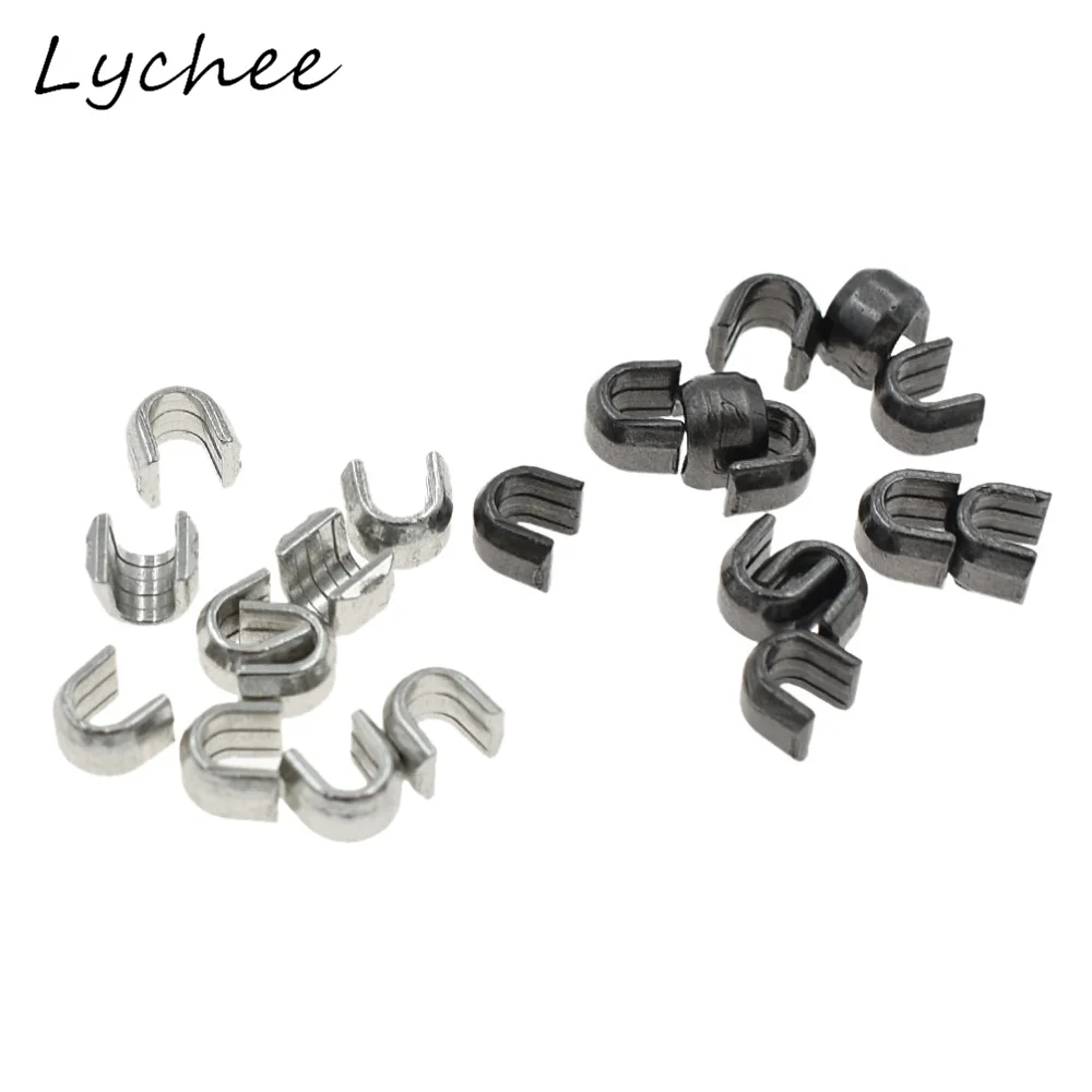 Lychee 150 шт. 5 # Высококачественная U образная металлическая застежка молния стопор