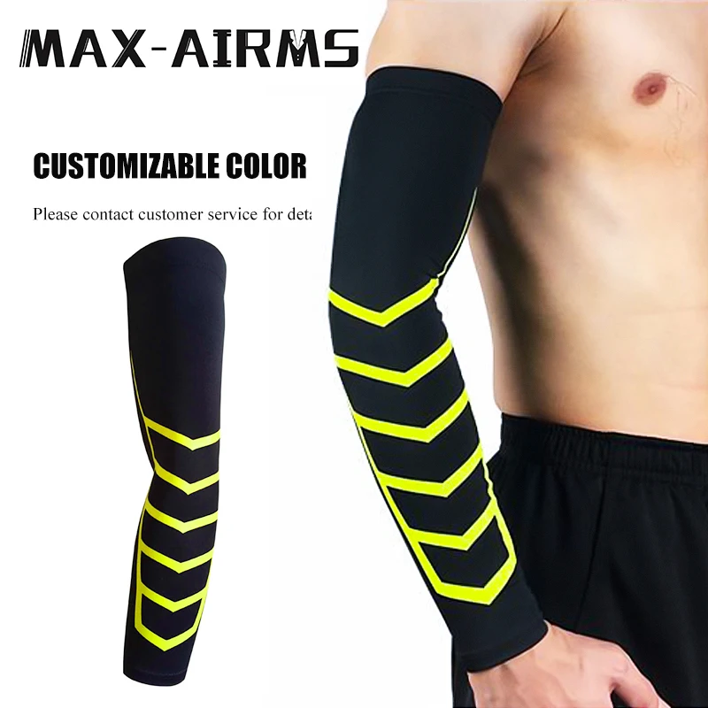 

maxairms 1 Pcs Breathable Sleeve Elbow Brace Support Protector for Weightlifting Arthritis Volleyball Tennis Arm Guard
