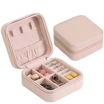 

2019 Hot Portable Travel Earrings Rings Bracelet Storage Box Jewelry Organizer Container