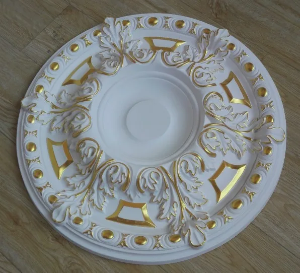 

decorative ceiling rose of chandelier pendant lamp decor panel D495mm PU ceiling rosette decoration
