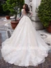 Fmogl Elegant Illusion Long Sleeve Vintage Wedding Dresses 2022 Luxury Scoop Neck Appliques Court Train A Line Bridal Gowns ► Photo 2/3