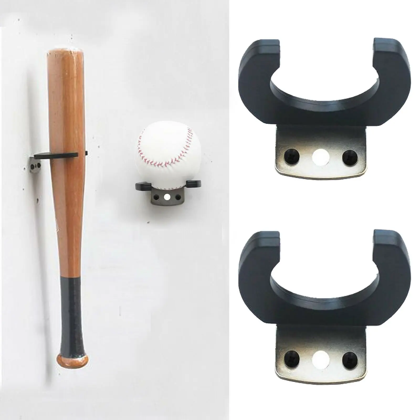 2pcs Best Display Cases Deluxe Standard Size Baseball Bat Wall Mount