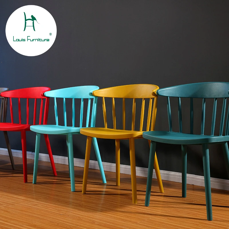 

Louis Fashion Waiting Chairs Coloured Leisure Armrest Backrest Designer Dining Modern Minimalist Coffee Western Restaurant Rest
