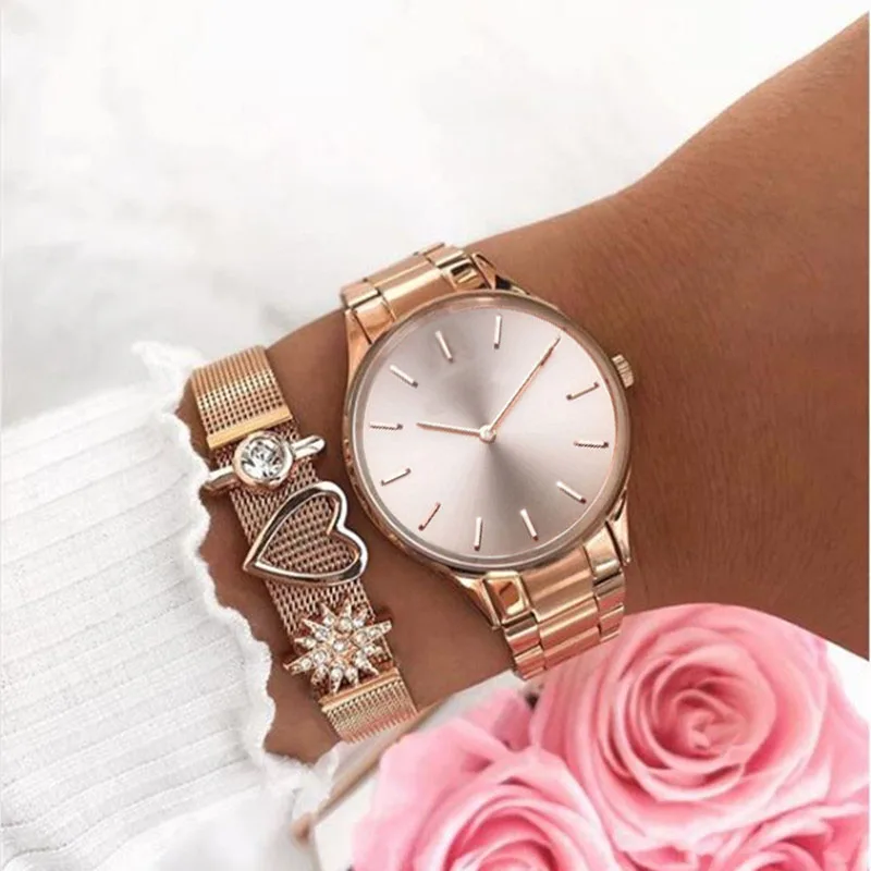 Часы Mavis Hare Beauty 34 мм цвета розового золота с превосходным подходом очаровательные