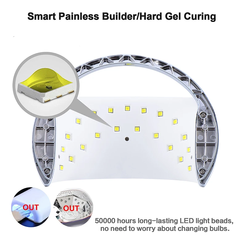 Günstig SUNUV SUN6 Smart Lampe Nagel LED UV Lampe Trockner Metall Bottom LCD Timer Multicolors für Aushärtung UV Gel Polish Nagel kunst Werkzeuge