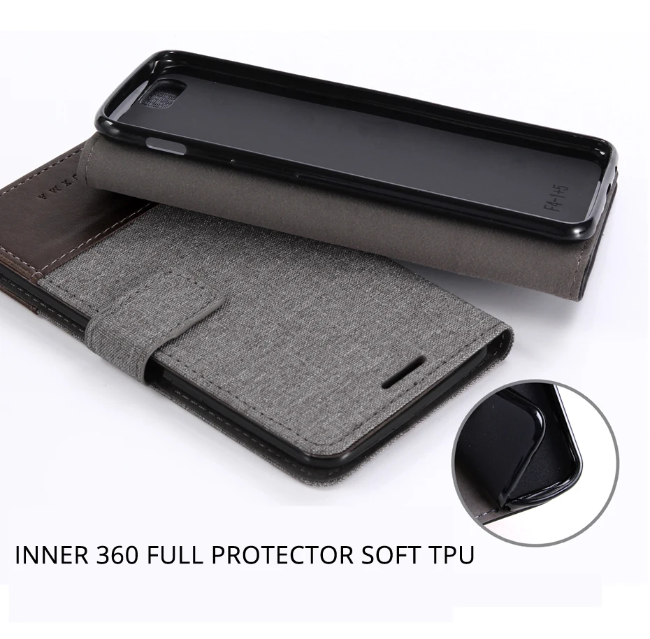 NKOBEE Oneplus 5 Flip Cover Wallet Card Holder Stand Oneplus 5 Case Original Protetive Linen+Leather Stitching One Plus 5 Cover (4)