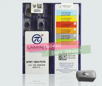 

Free Shipping 10pcs APMT1604PDTR LT30 Milling cutter Carbide Inserts for indexable end milling cutter CNC machine