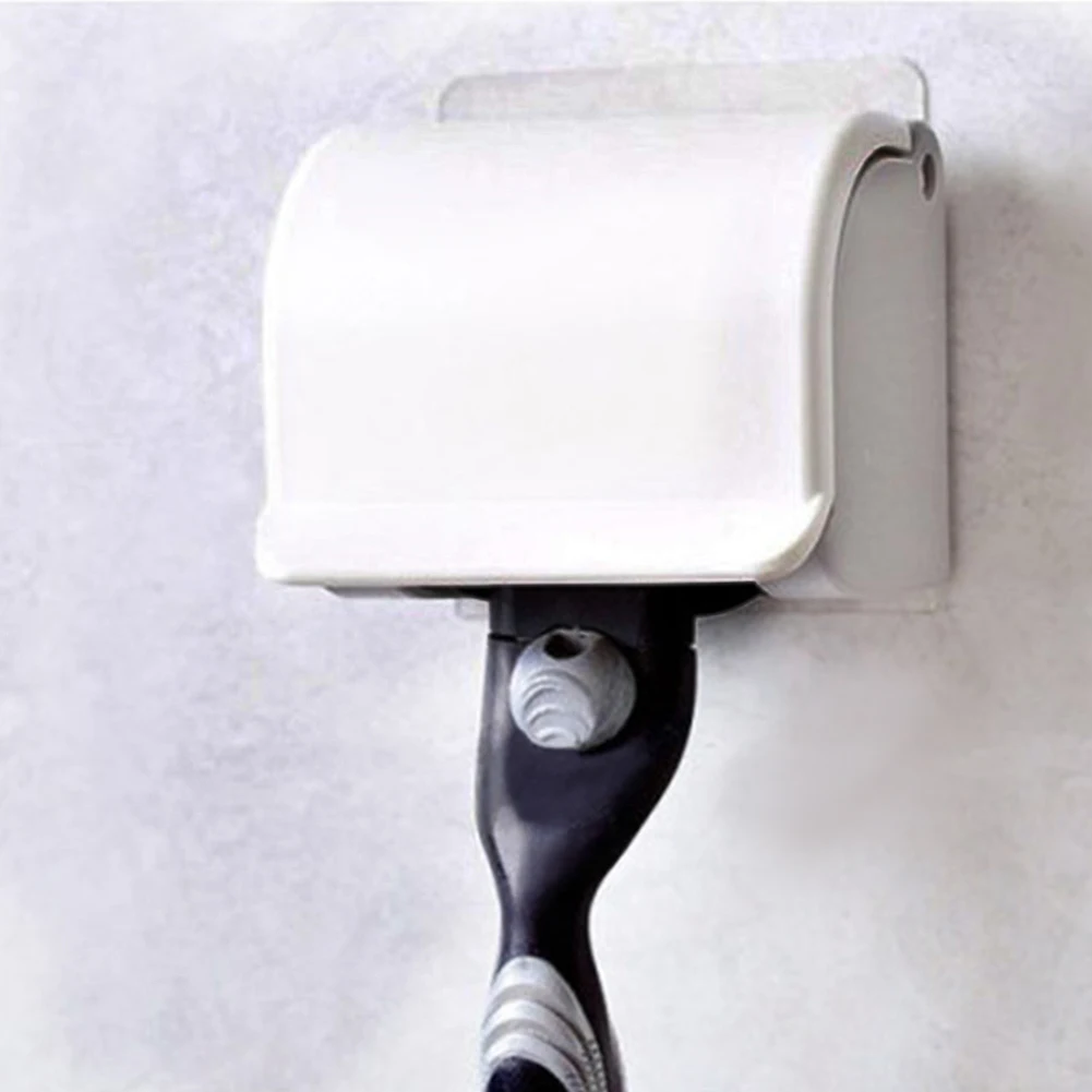 

New Razor holder Practical Clear Plastic Super Razor Holder with Suckers Suction Cup Shaver Storage Rack Bathroom Accessories