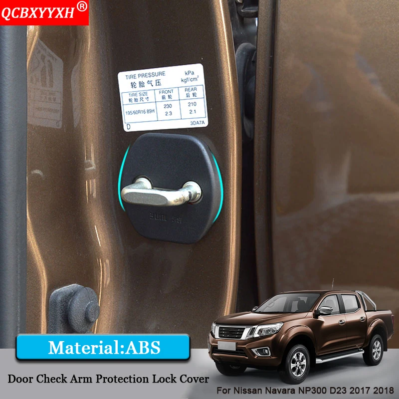 

QCBXYYXH Car-styling Car Door Lock Protective Covers Door Check Arm Protector Accessories For Nissan Navara NP300 D23 2017 2018