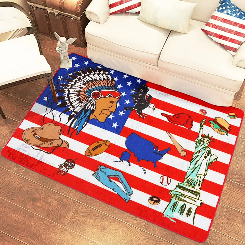 Us 186 99 American Country Tribal Style Area Rugs Carpet Living Room Soft Tablet Bedroom Floor Mats Antiskid Indoor Outdoor Tapet In From