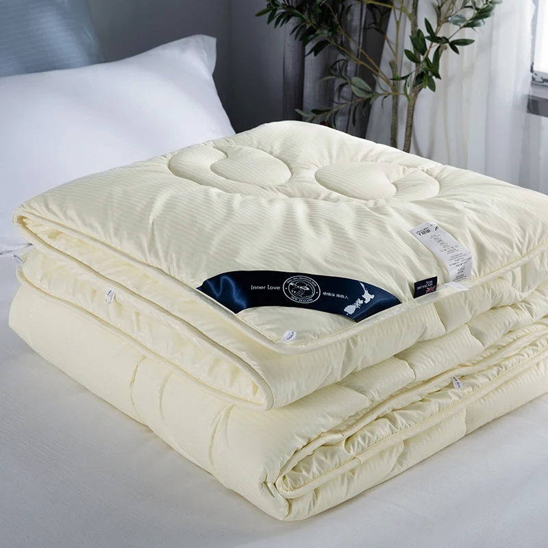 Новозеландское шерстяное одеяло, стеганое одеяло с угловыми вкладками, коробка, Прошитое пуховое альтернативное одеяло(queen Pink