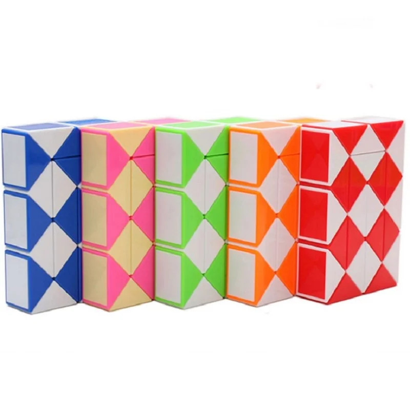 

Color Random 24 Blocks Cube Educational Magico Snake Ruler Cubes Spinner Puzzle Imagination Game Toy Stress Cube