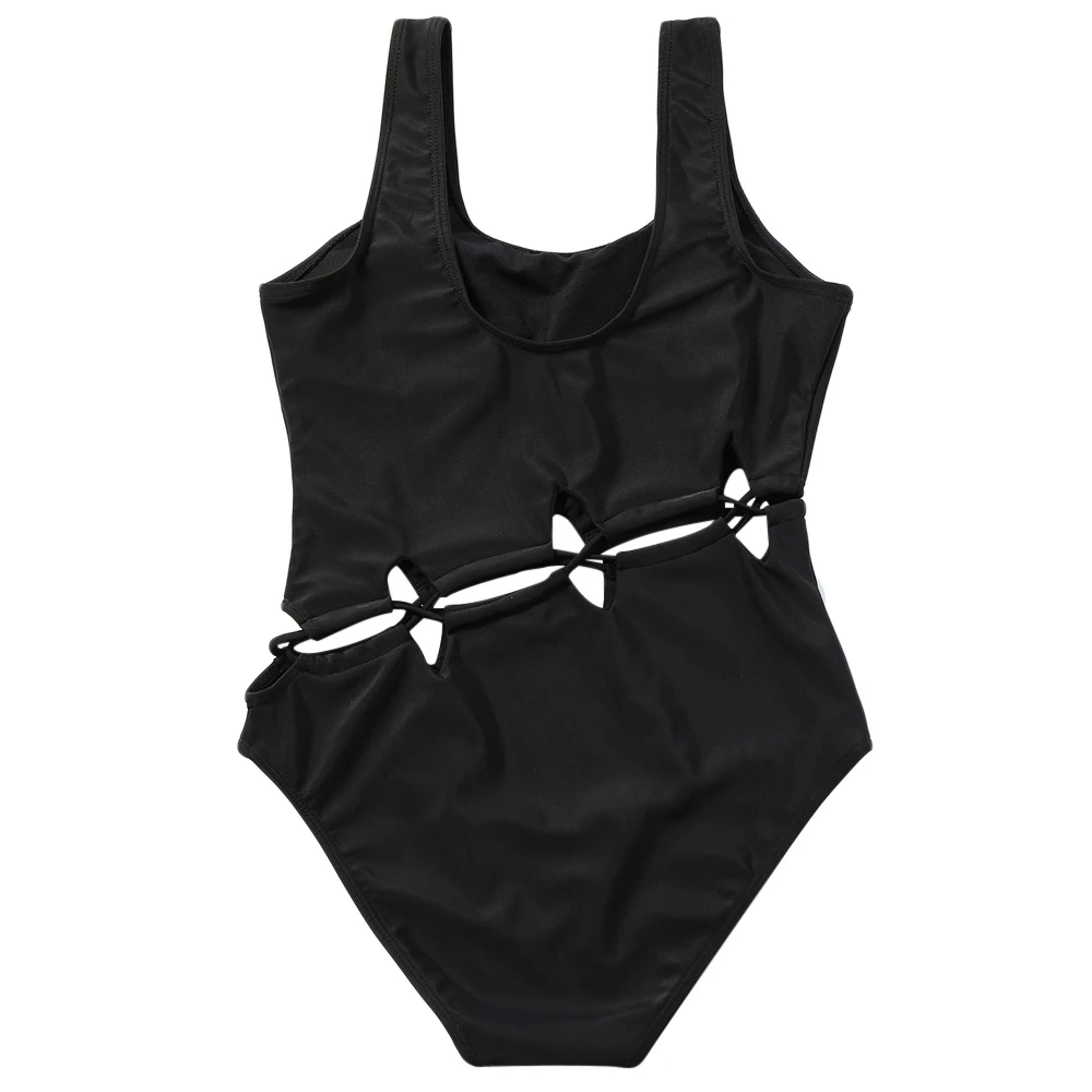 

Women Crisscross Cutout One Piece Swimsuit Sexy Black U-neck Bikini Wire Free Padded Female Swimwear Beach Bathing Swimming Suit
