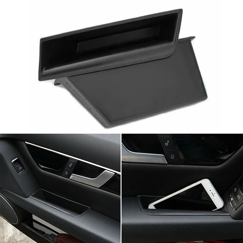 

Car Front Door Side Plastic Replacement Accessories 2pcs Storage Box For Benz C Class W204 08-14 Armrest Phone