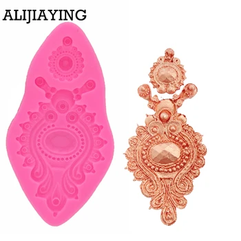 

M0054 DIY Diamonds Gem Silicone Fondant Molds Vintage Jewelry Cake Decorating Tools Candy Chocolate Gumpaste Moulds