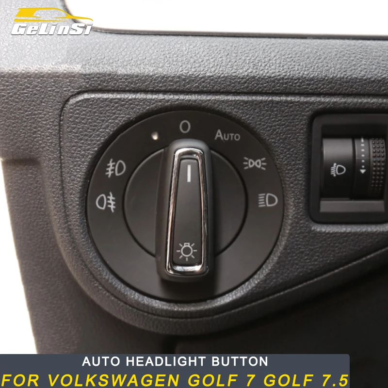 

Gelinsi For Volkswagen Golf 7 Golf 7.5 Car Styling Headlight Lamp Auto Switch Button Panel Frame Sticker Interior Accessories
