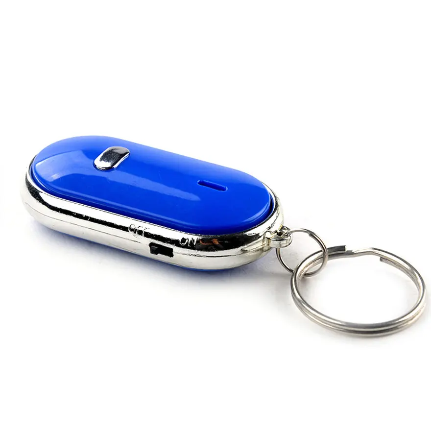 Мини-брелок для ключей, анти-потеря, светодиодный брелок для ключей, трекер со свистком, звуковая сигнализация, напоминание для детей, сумка, кошелек - Цвет: Blue