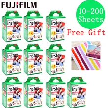 10-200 листов Fujifilm Instax Mini пленка с белым краем 10 20 40 60 80 100 200 листов для FUJI Instant instax mini 8 9 камера фото