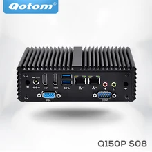Qotom Tiny Computer Q150P Celeron Quad Core J3160 Up to 2.08 GHz, Fanless Support AES-NI Linux Pfsense as Firewall Router