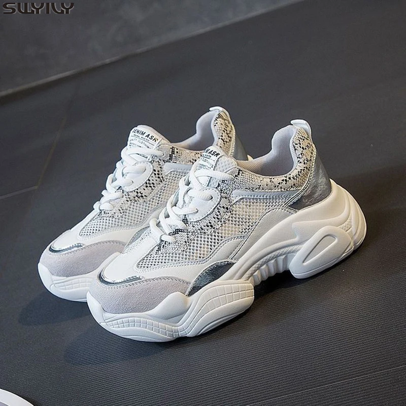 

SWYIVY Chunky Sneakers Casual Shoes Woman White Sneakers For Women Autumn 2019 New Ladies Shoe Breathable Female Shoes Leopard