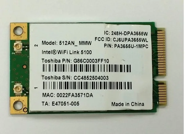 Оптовая продажа оригинальная новая беспроводная карта для Intel Wi-Fi Link 5100 Mini PCI-E Card