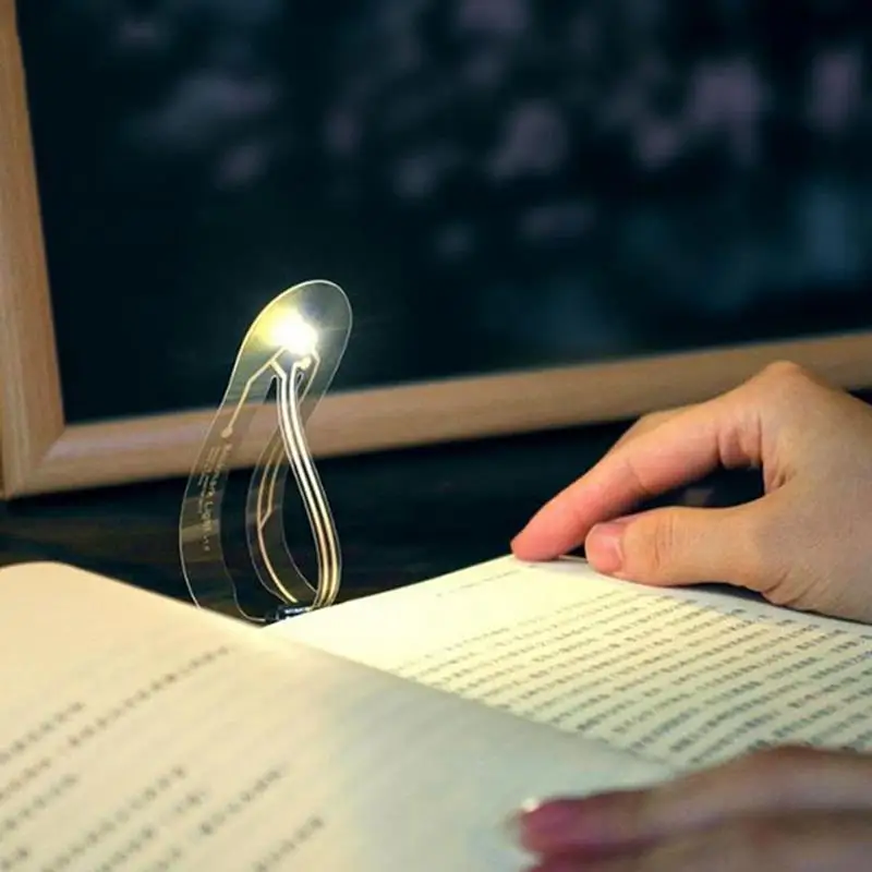 Мини Портативный светодиодный книжный свет, батарея Buttom Закладка светодиодный свет для чтения, ультра-тонкий карманный светодиодный ночник