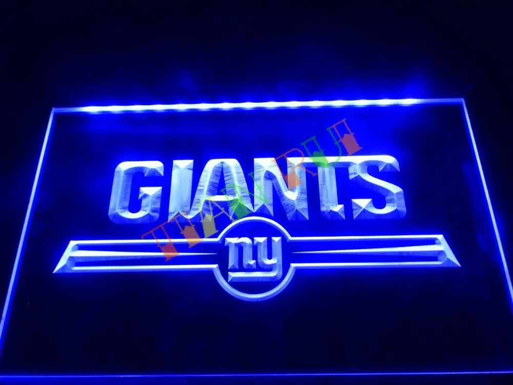 Ld051 Ny New York Giants Bar Logo Led Neon Light Sign Home Decor