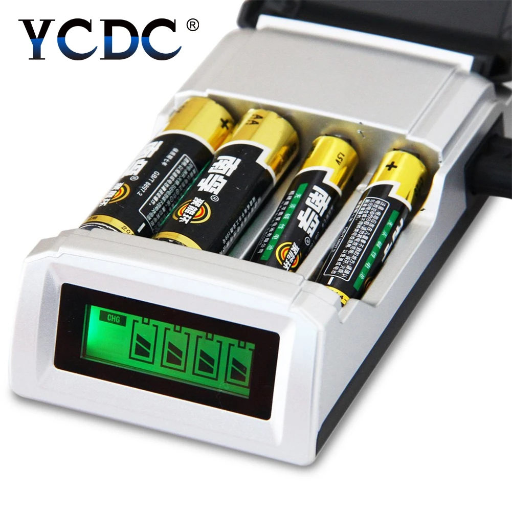 YCDC LCD 1.2V AA AAA Battery Charger with screen AA/AAA Rechargeable Ni