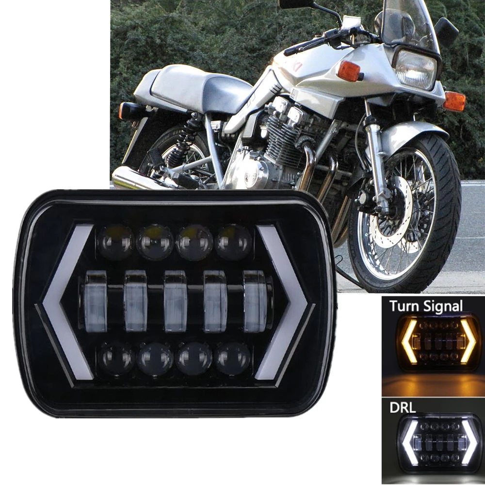 Moto 5X7 7X6 Led Fari Hi Low Fascio H4 Adattatore Per Suzuki Katana Kuwasaki Gpz 750 900