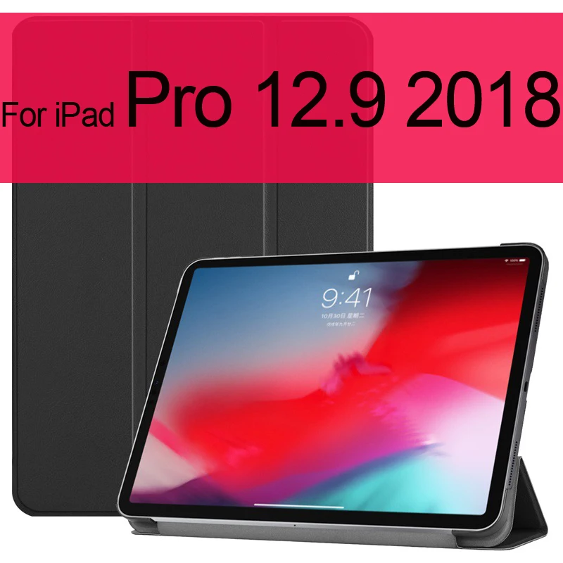 Для iPad Pro 11 12,9 чехол с поддержкой беспроводной зарядки для Apple Pencil Автоматический Режим сна/пробуждения умный чехол для iPad Pro 11 Funda - Цвет: black for 12.9