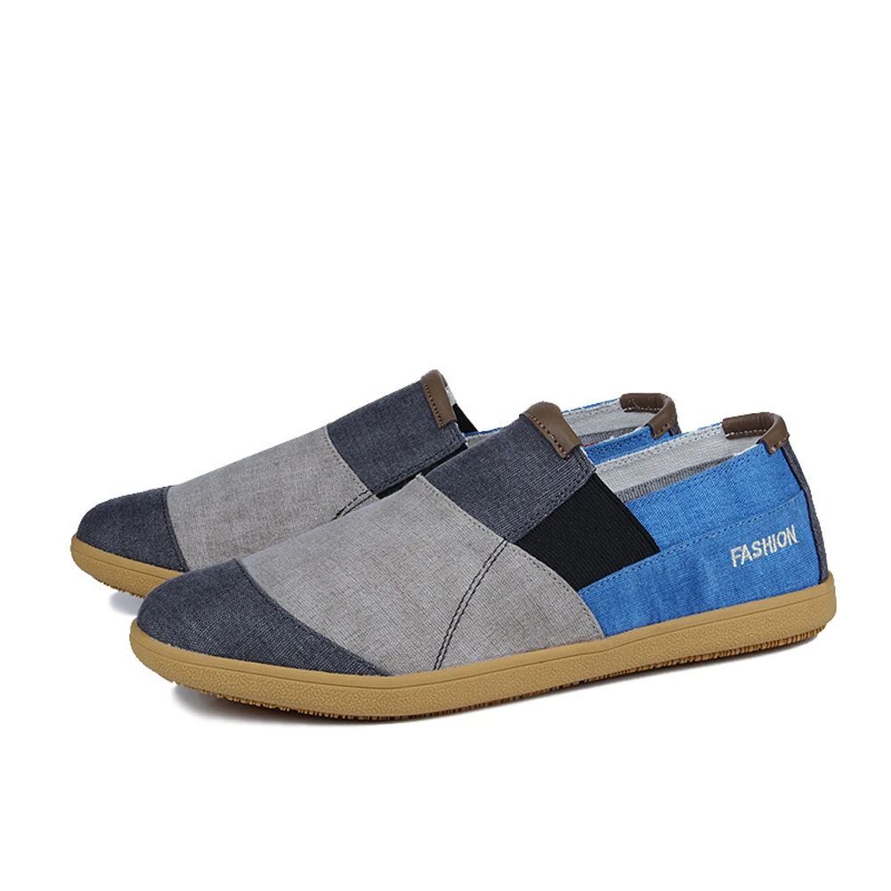 

Mens Espadrilles Men Patchwork Fabric Slip On Summer Shoes Men Loafers 2018 Breathable Canvas Men Shoes Fashion Jute Wrapped