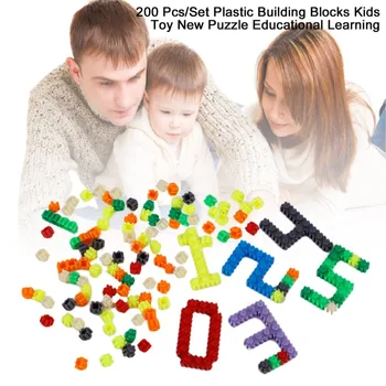 

200 Pcs/Set Building Kits Block Dots Multicolor Plastic Kids Baby Educational DIY Building Blocks Toys For Children Gift