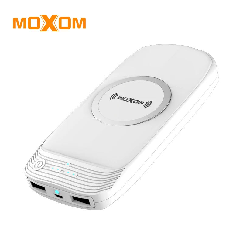 MOXOM Wireless Charger Power Bank 18000mAh Dual USB Mini Power Bank Portable Wireless Charging Battery Charger For iPhone X + MOXOM Wireless Charger Power Bank 18000mAh Dual USB Mini Power Bank Portable Wireless Charging Battery Charger For iPhone X +