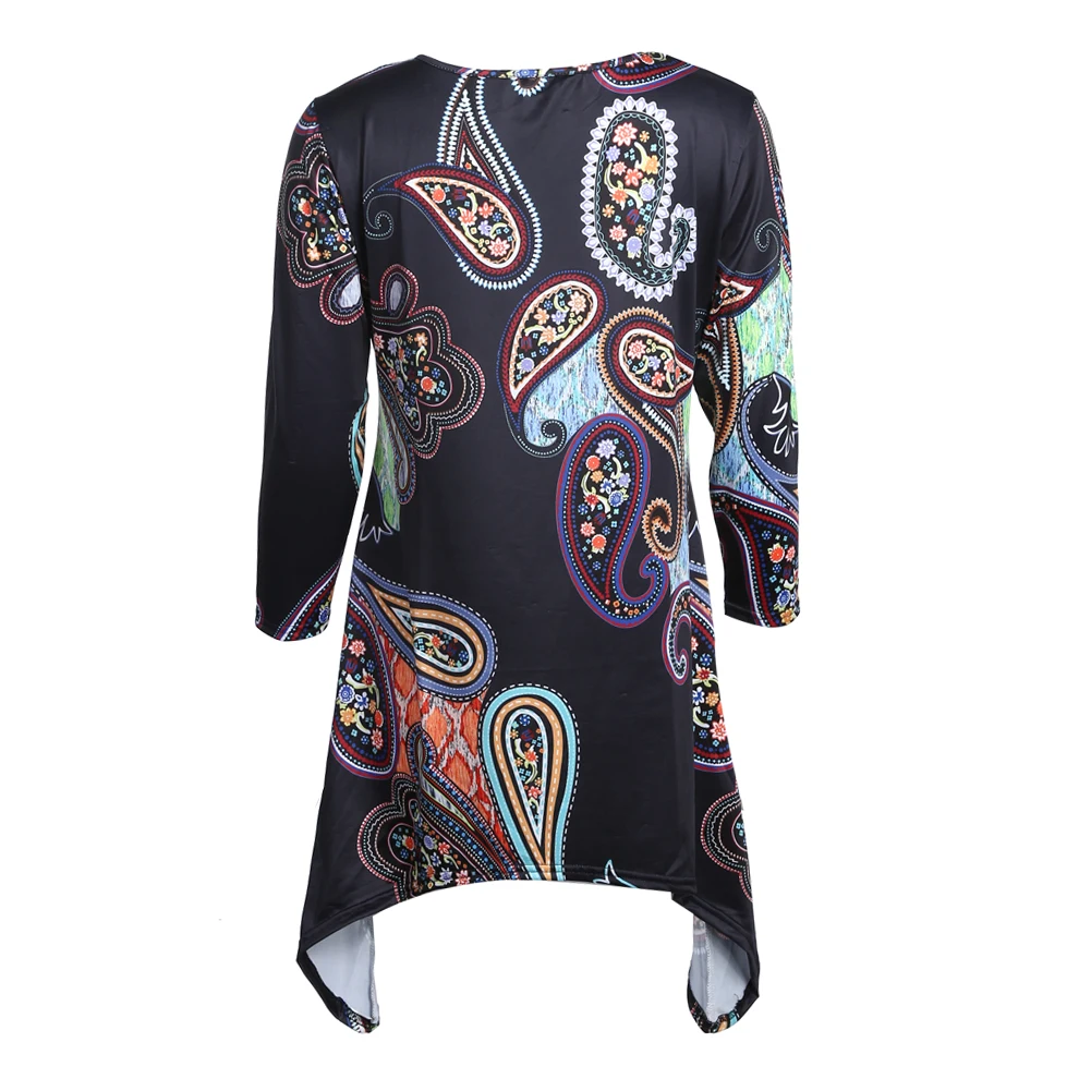 أعلى جودة النساء التي شيرت س الرقبة العرقية بيزلي المطبوعة غير النظامية تنحنح الصيف الربيع تي شيرت المحملة قميص أعلى جودة النساء التي شيرت س الرقبة العرقية بيزلي المطبوعة غير النظامية تنحنح الصيف الربيع تي شيرت المحملة قميص