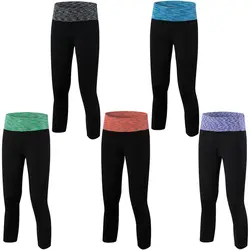 Летние женские леггинсы зауженные брюки фитнес теленок-длина эластичный пояс спортивные брюки тренировки бег Леггинсы