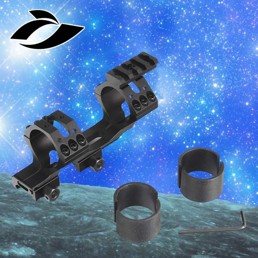 

Hunting Scope Mount 30mm to 35mm Offset Rings Bi-direction Picatinny Rail Mounts with 21mm Free Float Rail for Riflescope