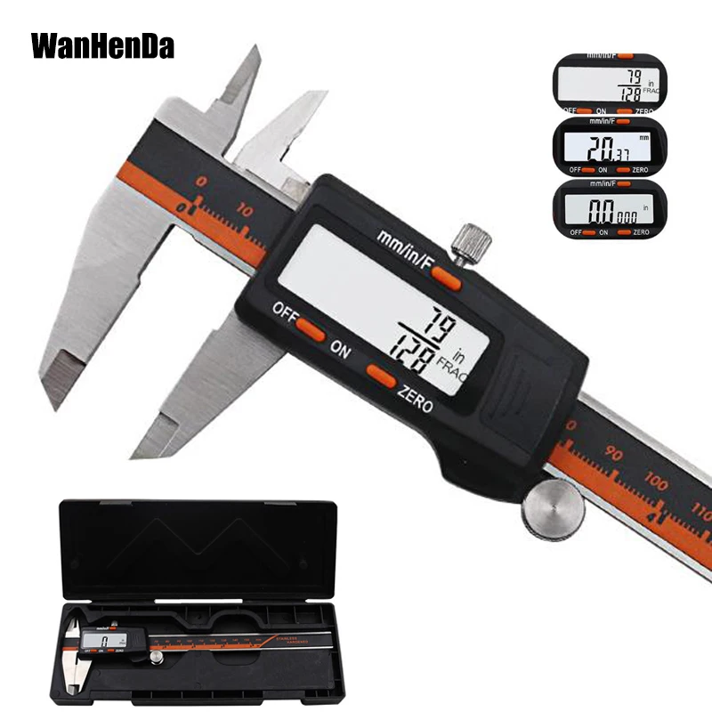 Digital Vernier Caliper 6 Inch 150mm Stainless Steel font b Electronic b font Caliper Micrometer Depth