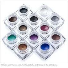 Новое поступление 1 шт. макияж для глаз Стойкая подводка для глаз крем водонепроницаемый лайнер натуральный Гладкий жидкий подводка для глаз 12 цветов Make Up M3