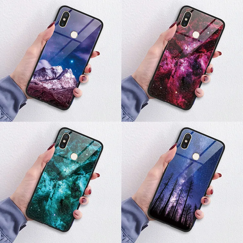 

Glass Case For Xiaomi Redmi 5 Plus Note 5 6 Pro S2 Mi 5 6 A2 Mi 8 Lite Conque Soft Fundas Cover For Samsung S8 S9 Note 8 9 Case
