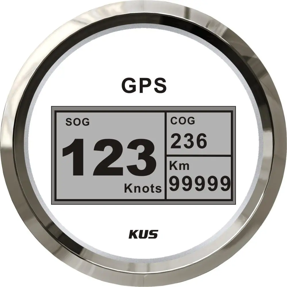 KUS gps для лодки измеритель скорости цифровой lcd датчик скорости SOG COG узлы компас с gps антенной 85 мм Морской грузовик, автомобиль, мотоцикл - Цвет: WS