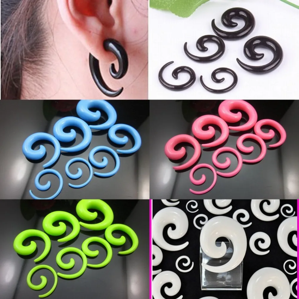 Buy Wholesale 1pair Spiral Fake Ear Plug Flesh Plugs