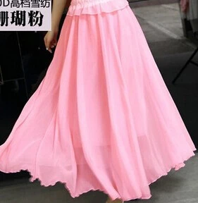 30 шт./лот Federal Express быстро Для женщин Летняя Сексуальная шифоновая длинная юбка модные Лидер продаж принцесса Богемии плиссированная юбка - Цвет: 3