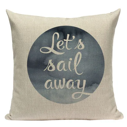 Anchor ship Throw Pillow Cover Bedding Camping Hotel Office Home ocean Decor Cushion Cover Fabric For Furniture Pillowcase