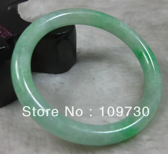 

hot sell909305 NATURE BEAUTIFUL BRIGHT GREEN JADE JADEITE BRACELET BANGLE 56MM