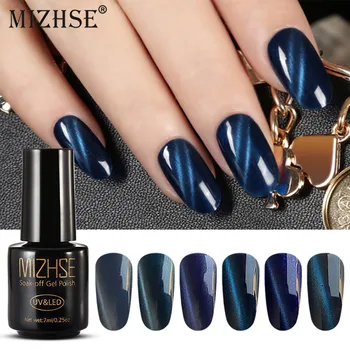

MIZHSE 3D Cat Eyes UV Nail Gel Polish Blue Color Magic Effect Gel Varnish Soak Off UV LED Nail Art Manicure Nails Lacquer