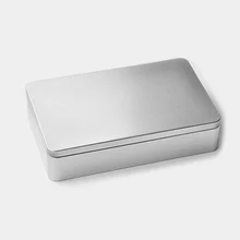 215x135x48 мм Высококачественная прямоугольная Серебряная жестяная коробка, металлическая коробка для хранения конфет, чехол 20 шт./партия