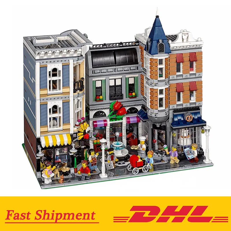 

DHL 15019 Creator Series Assembly Square Set Kids Toys Compatible With Legoing 10255 Building Blocks Bricks Christmas Gifts