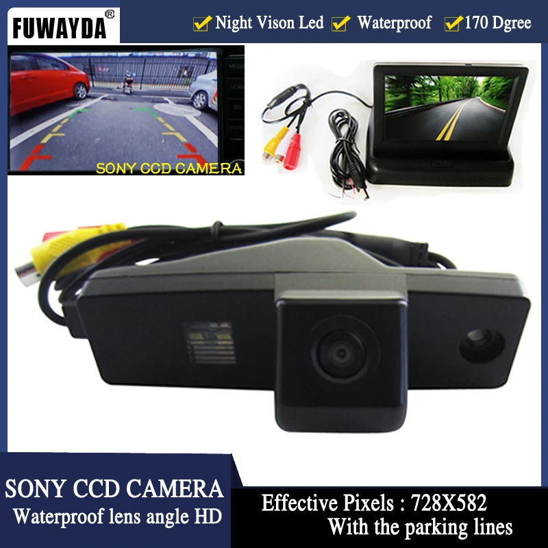 FUWAYDA Car Parking With 4.3 inch FT LCD Camera Monitor+CCD HD Reverse for Toyota Highlander Kluger Lexus RX300 | Автомобили и