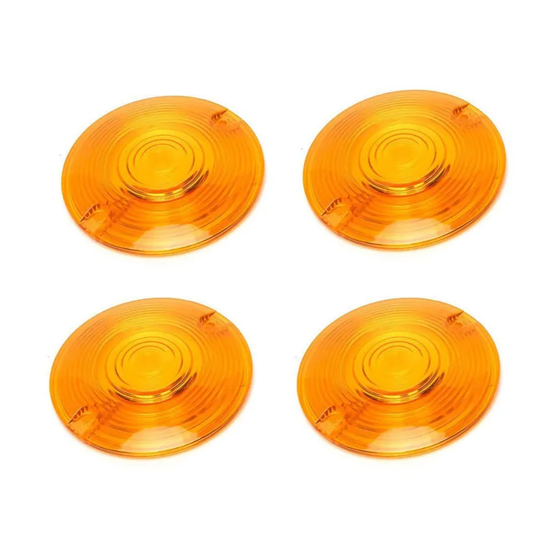 

4pcs Front Rear Turn Signal Light Cover Lens For Harley Electra Glide FLST FLHR Heritage Softail FLST Road King FLHR
